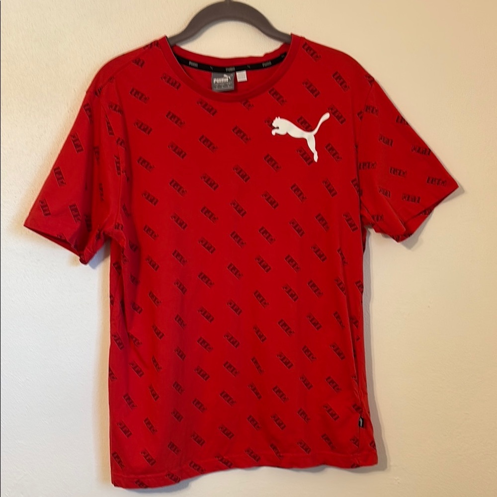 Great deal on Puma Men's Red Logo Tee medium